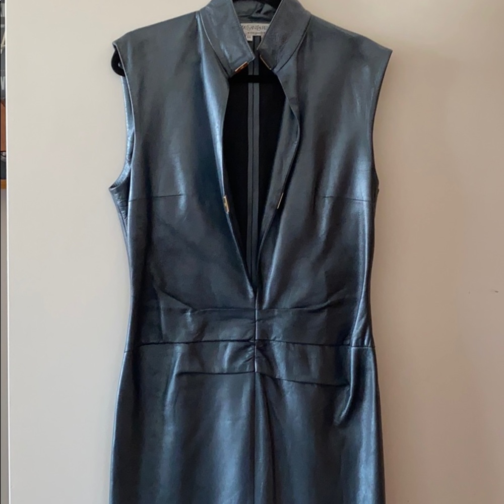 YSL leather dress